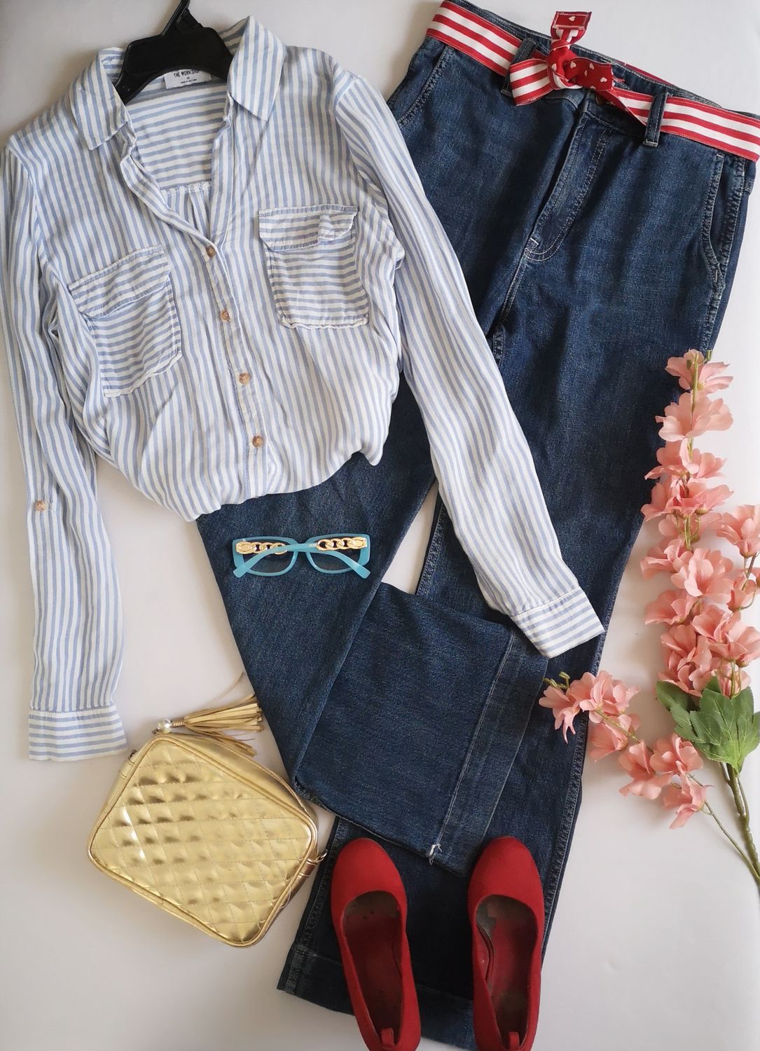 JEANS WIDE LEG Y BLUSA TELA SUAVE