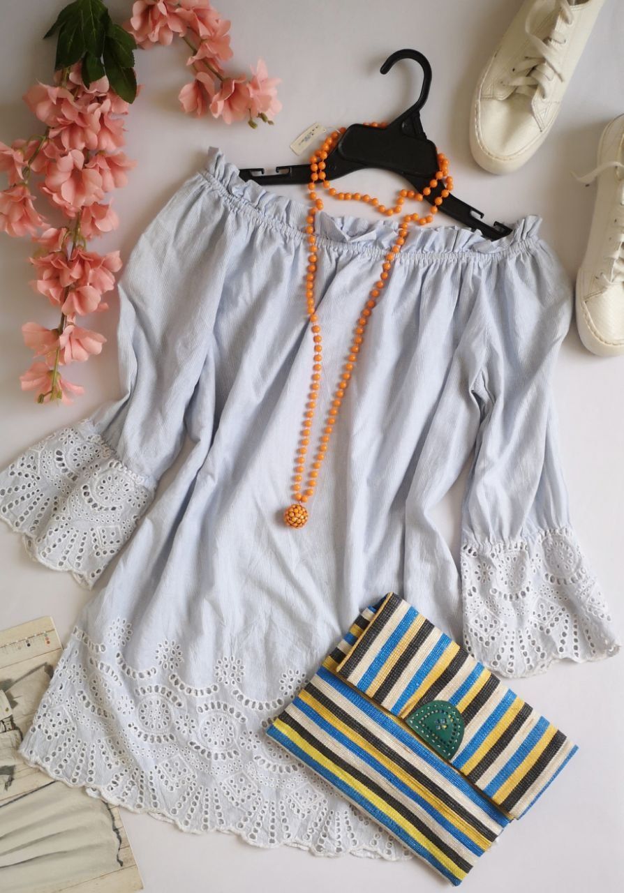 VESTIDO HOMBROS DESCUBIERTOS 