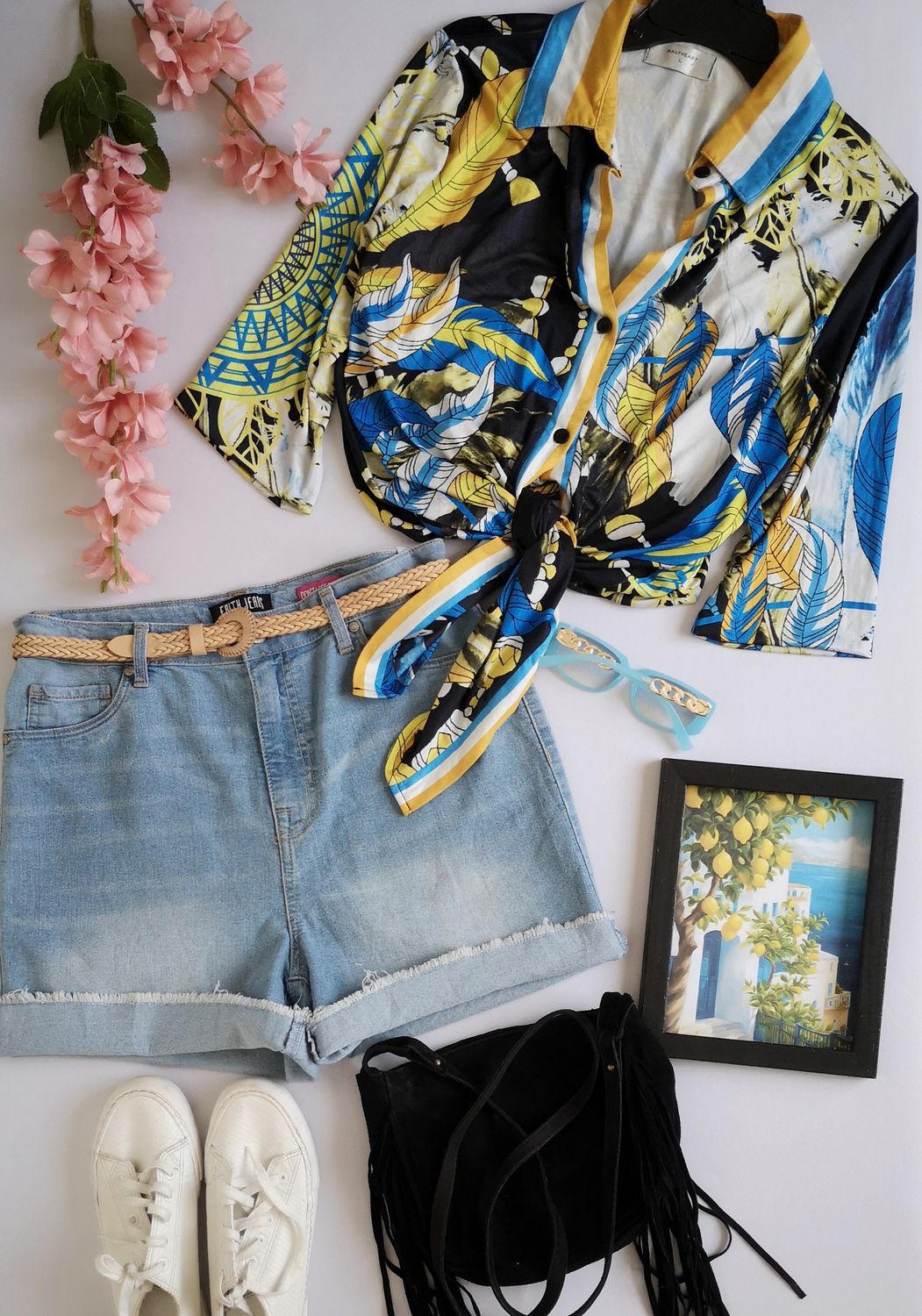 BLUSA TELA STRECH Y SHORT ⚓