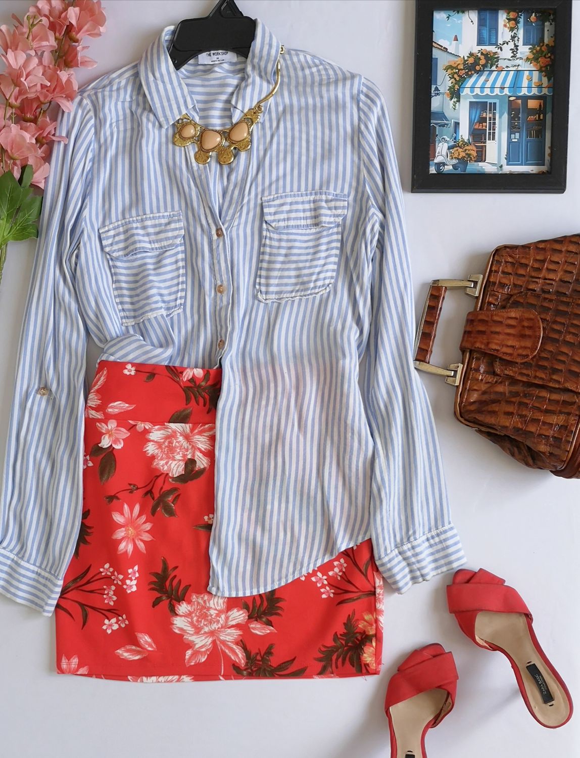FALDA CORTA Y BLUSA TELA SUAVE ⚓❤️
