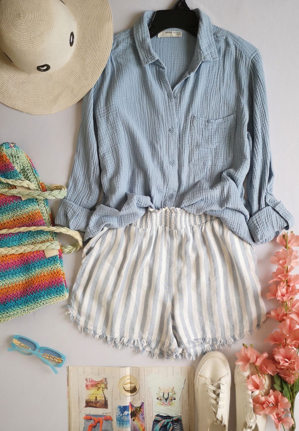 BLUSA CORRUGADA Y SHORT