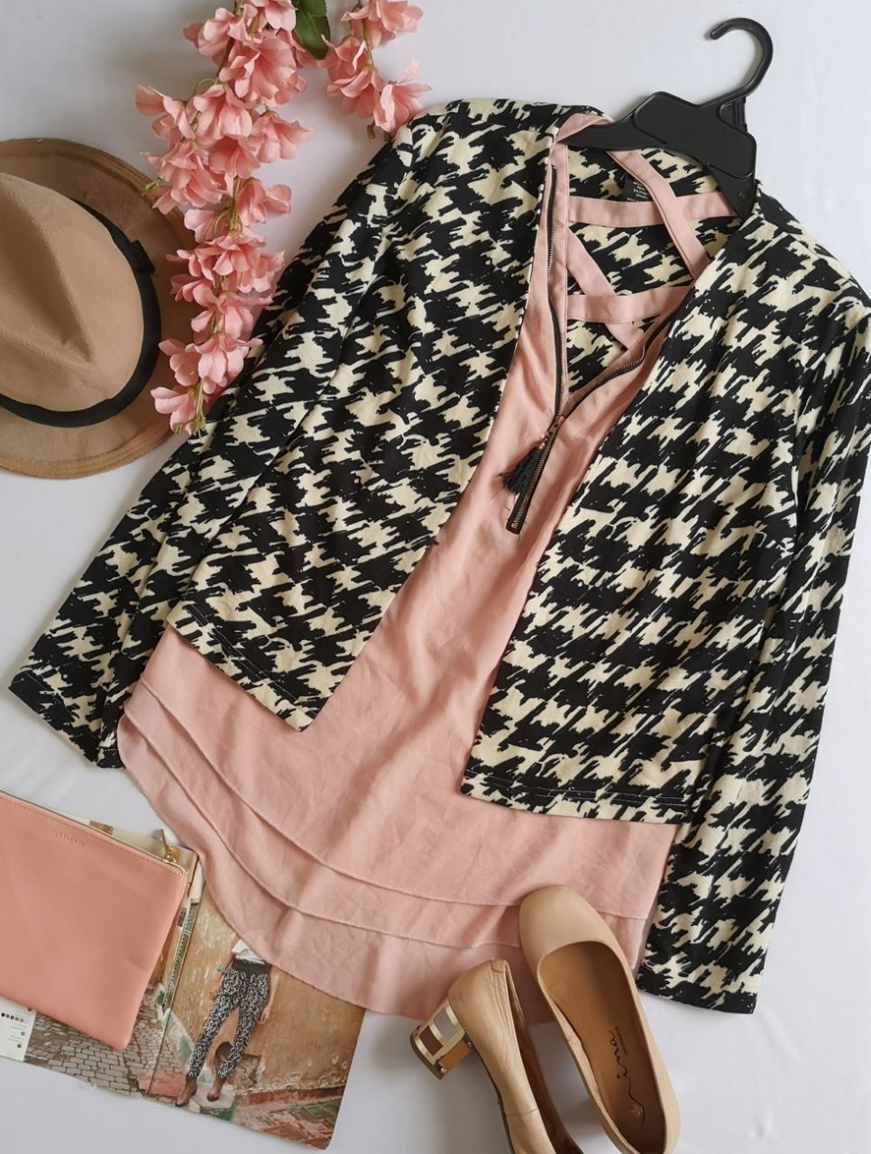 CHAQUETA CON BLUSA DE CHIFÓN ❤️