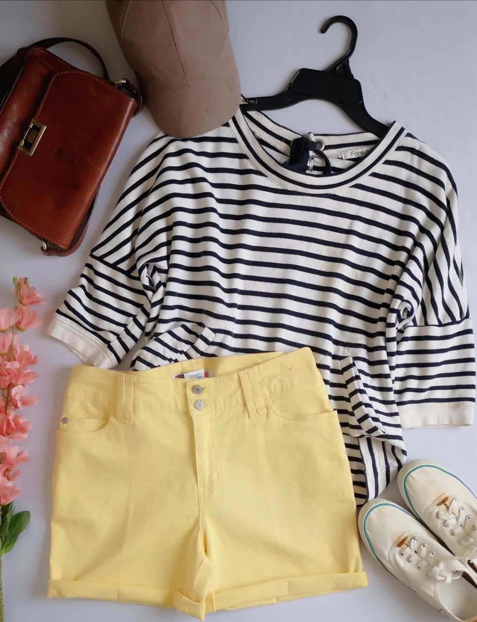 SHORT CON BLUSA HOMBROS CAÍDOS ⚓❤️
