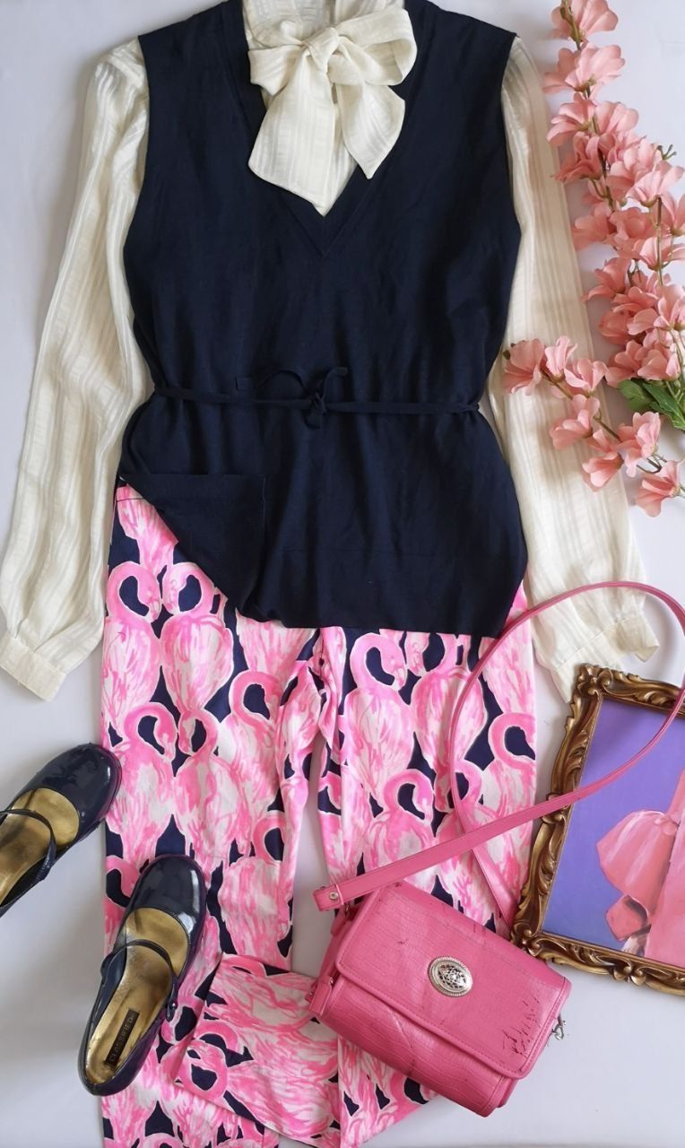 BLUSA TIPO CHALECO CON PANTALÓN CORTE RECTO ⚓