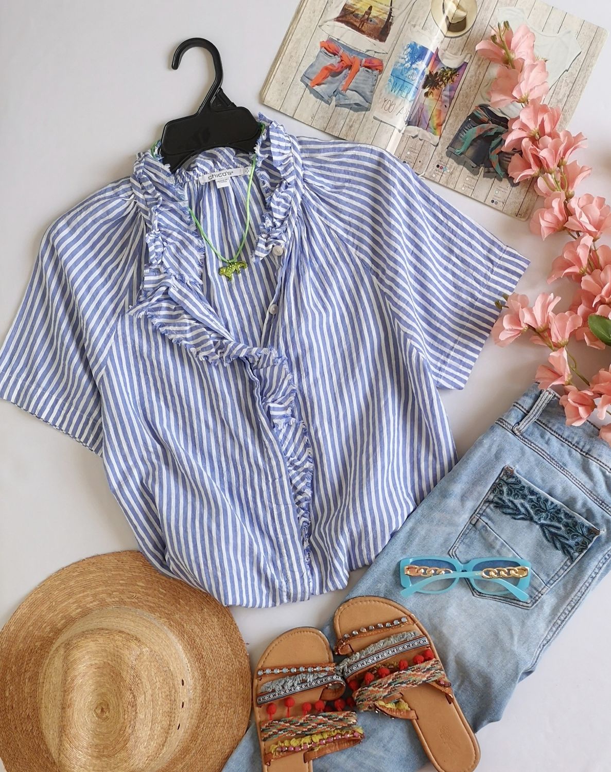 BLUSA MANGA CORTA INCLUYE COLLAR