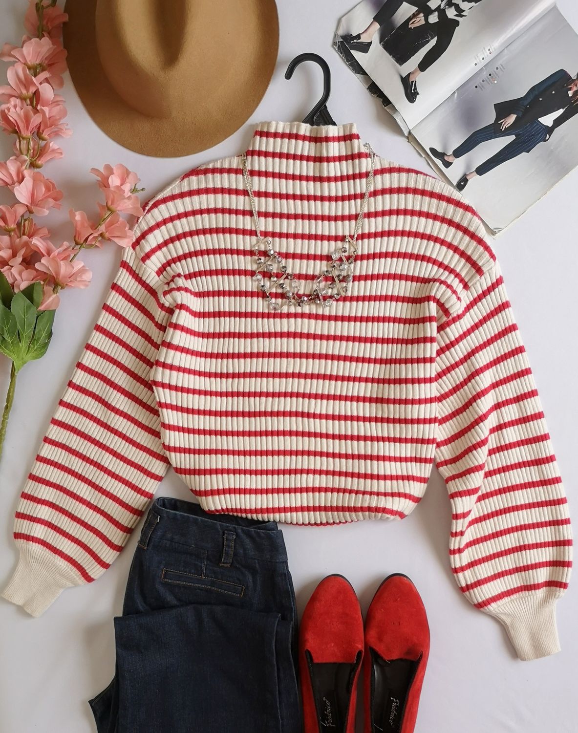 BLUSA MANGAS BOMBACHAS INCLUYE COLLAR
