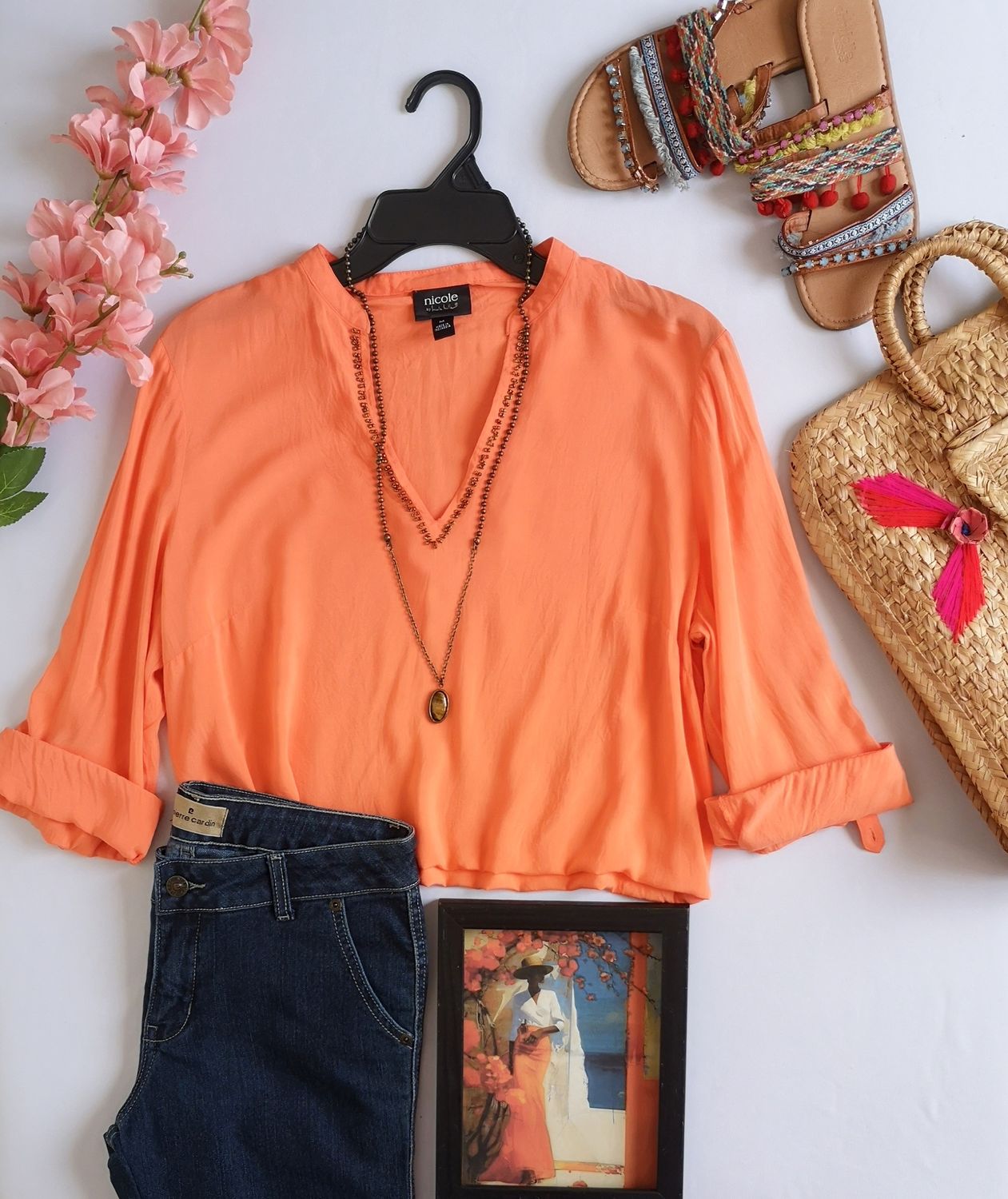 BLUSA CORTA INCLUYE COLLAR ⚓