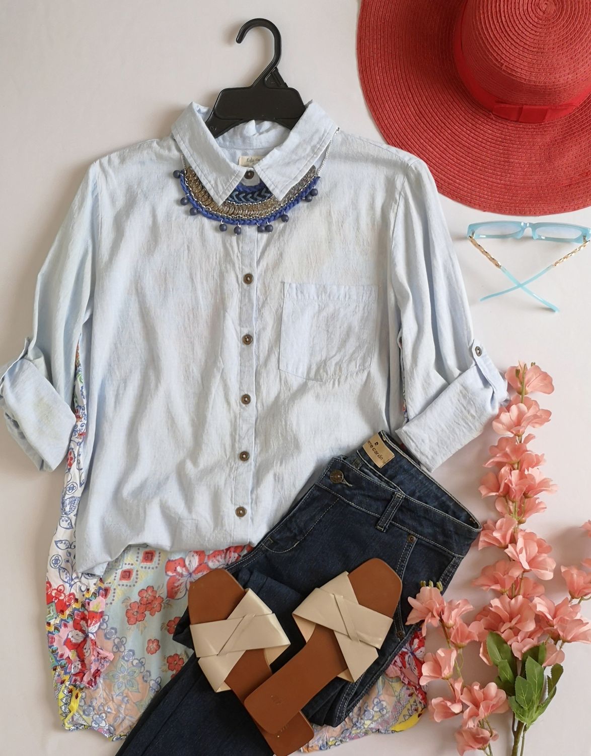 BLUSA LARGA INCLUYE COLLAR ❤️