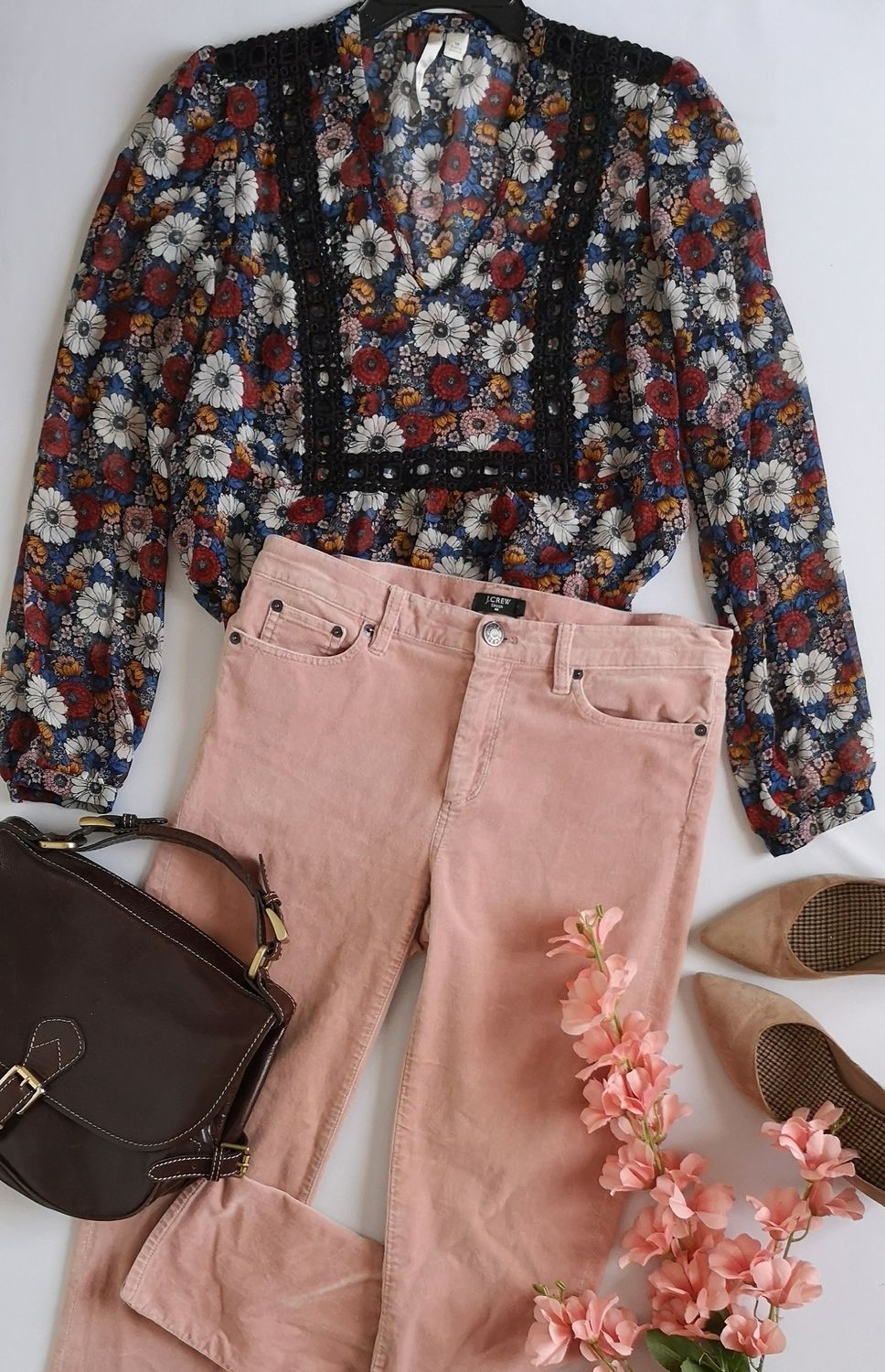 BLUSA MANGA LARGA Y PANTALÓN DE TERCIOPELO