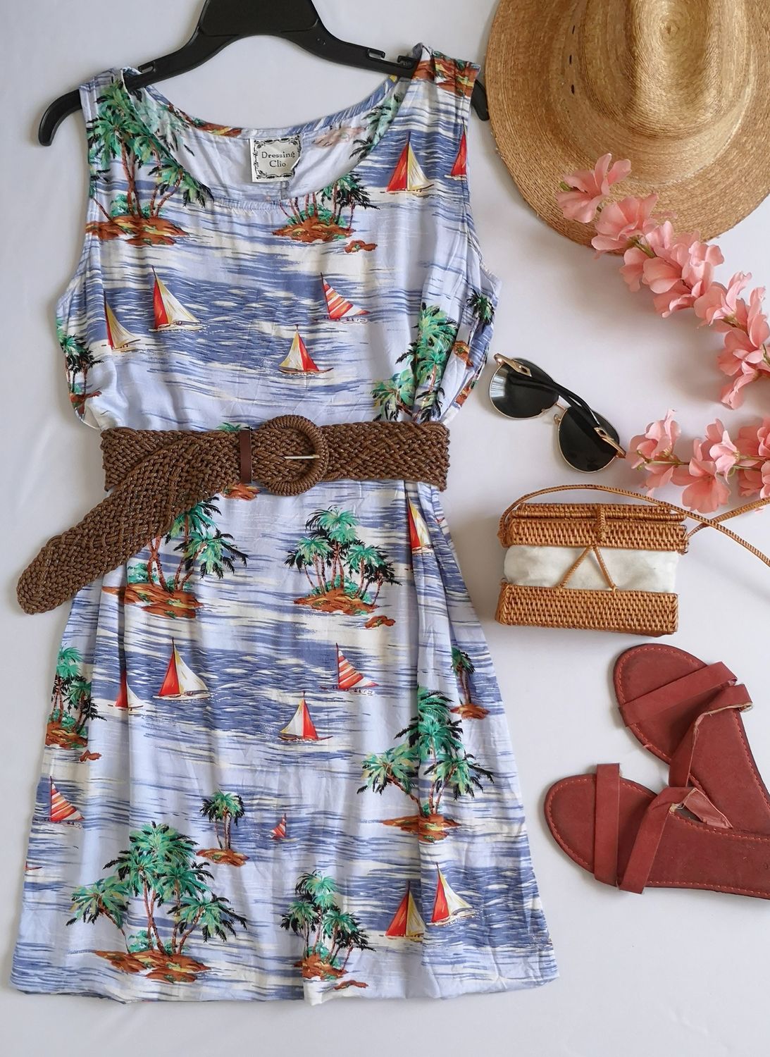 VESTIDO CORTE RECTO INCLUYE CINCHO ⚓