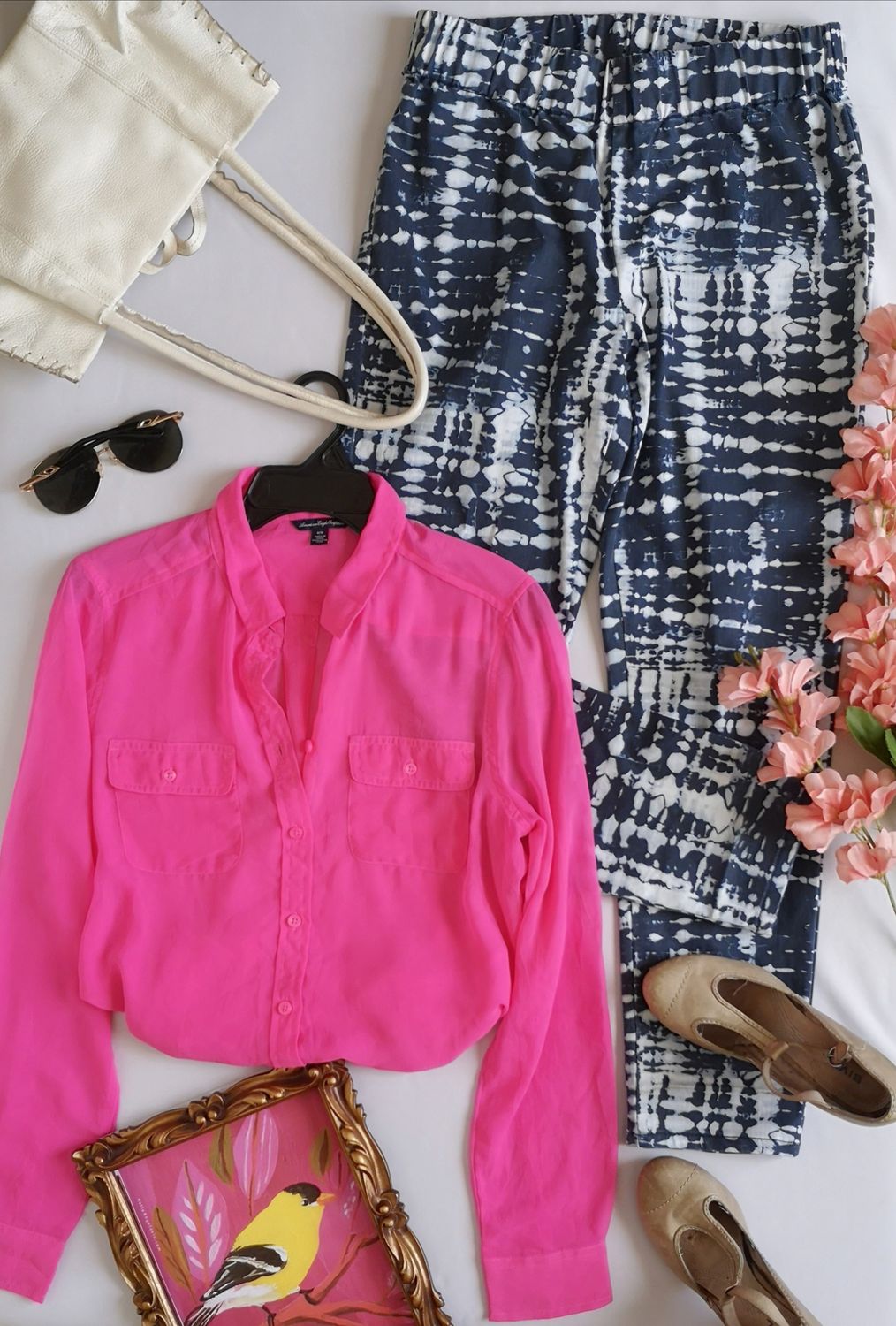 PANTALÓN CON ELÁSTICO EN LA CINTURA Y BLUSA MANGA LARGA
