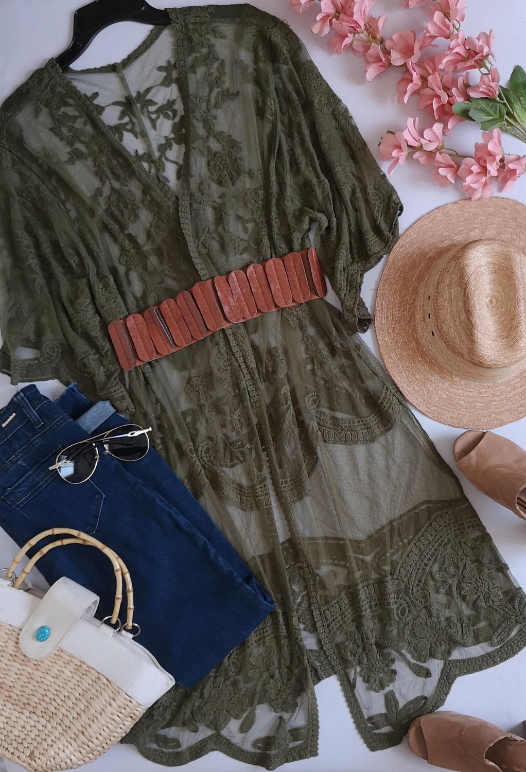 KIMONO DE TULL BORDADO ⚓