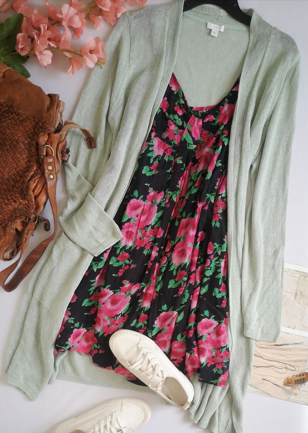 CÁRDIGAN LARGO Y VESTIDO