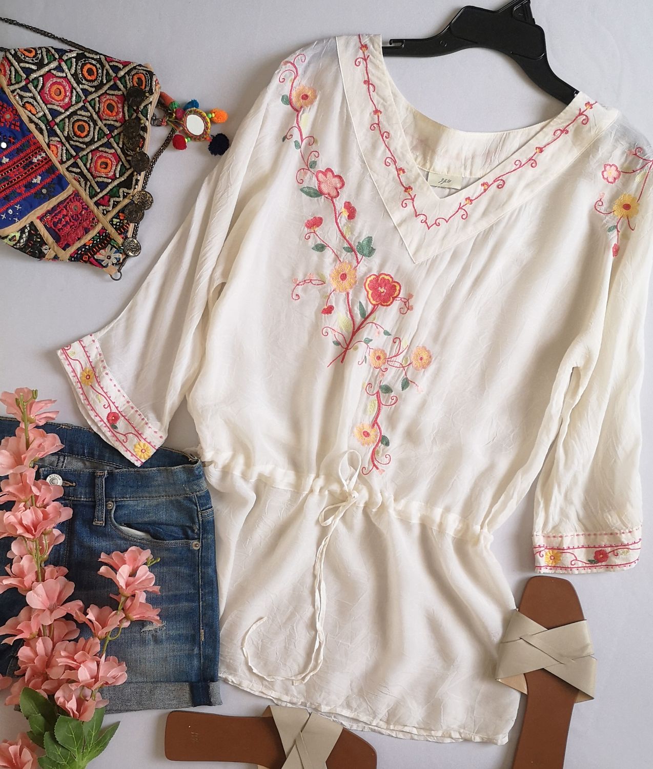 BLUSA LARGA CON CINTA ❤️