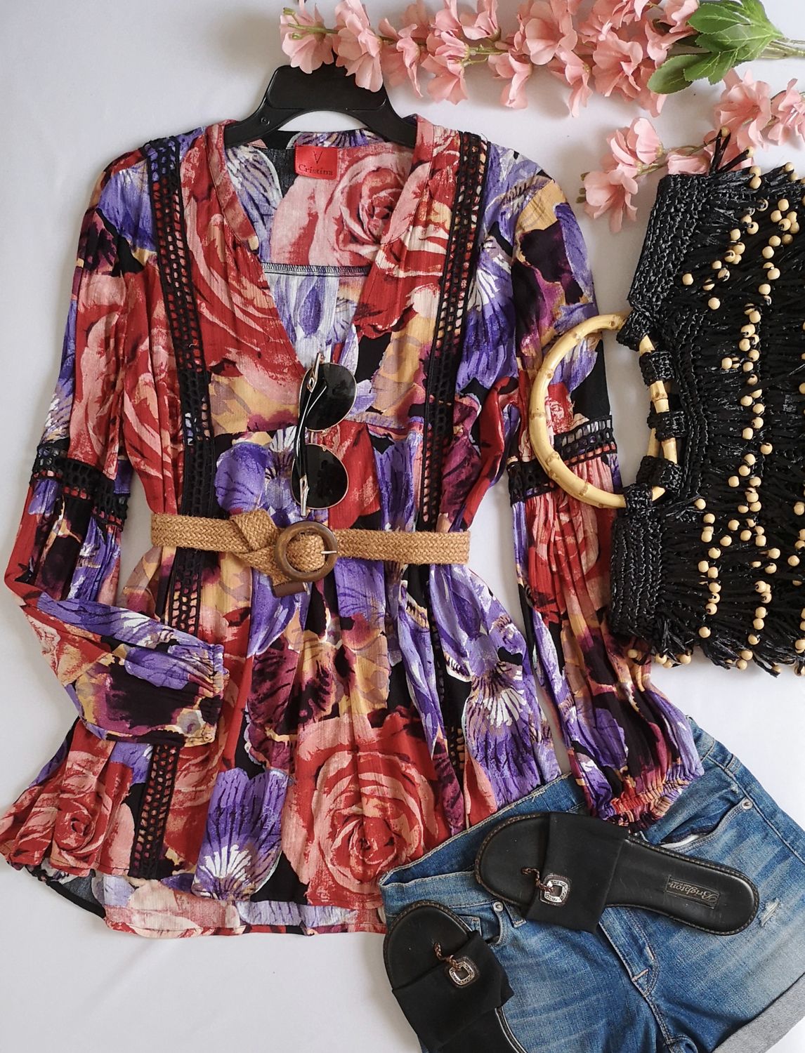 BLUSA ESTILO HOLGADO INCLUYE CINCHO