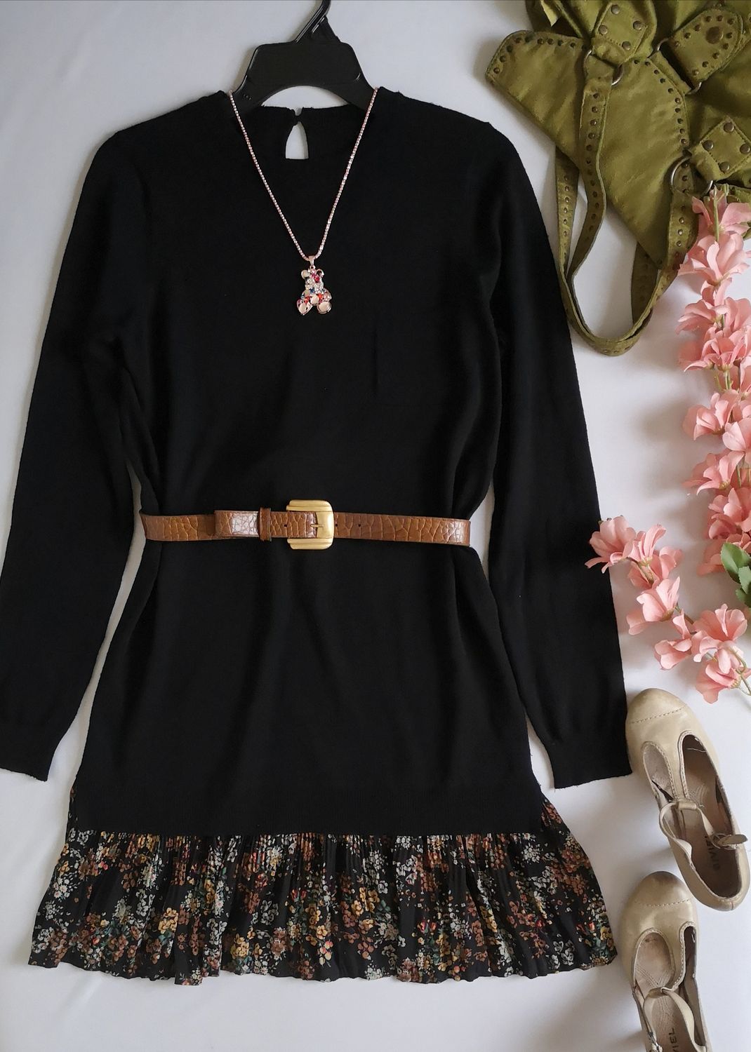 VESTIDO ESTILO SUÉTER INCLUYE CINCHO 💙