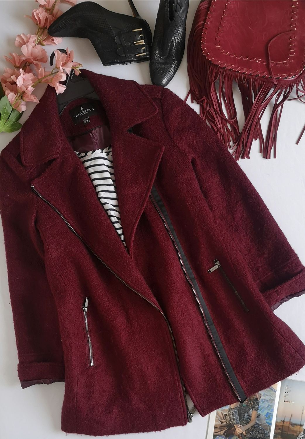 ABRIGO TRASLAPADO CON ZIPPER ⚓