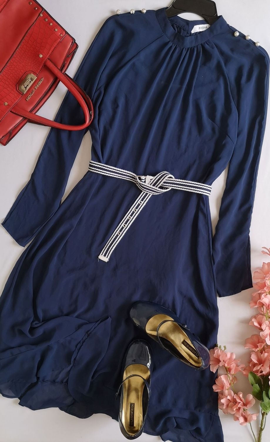 VESTIDO MIDI INCLUYE CINCHO