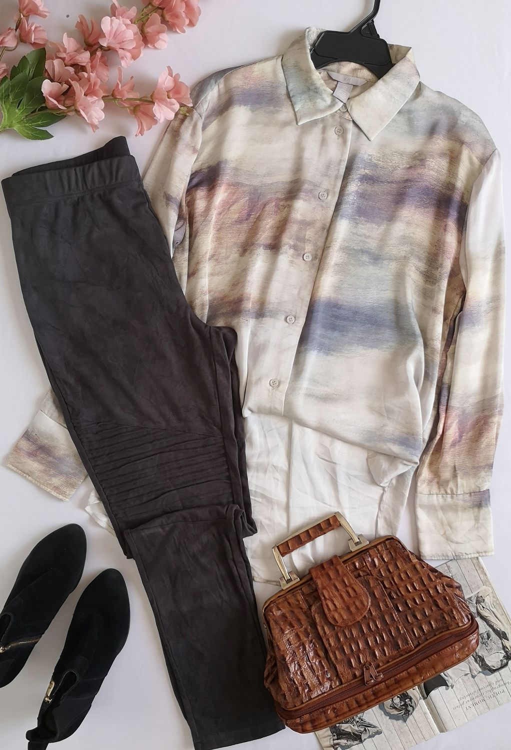 BLUSA LARGA CON PANTALÓN TELA PIEL DE DURAZNO