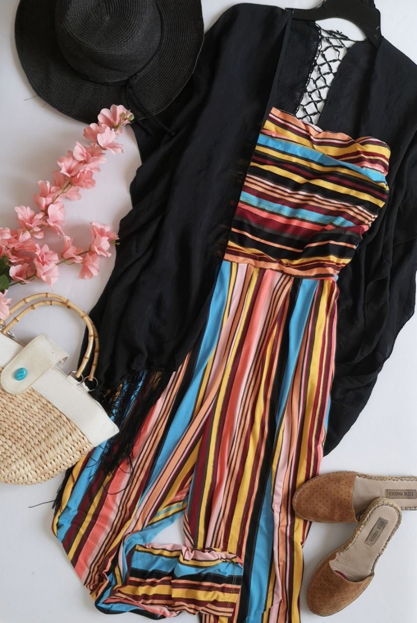 KIMONO CON ENTERIZO CORRUGADO DE ABAJO 