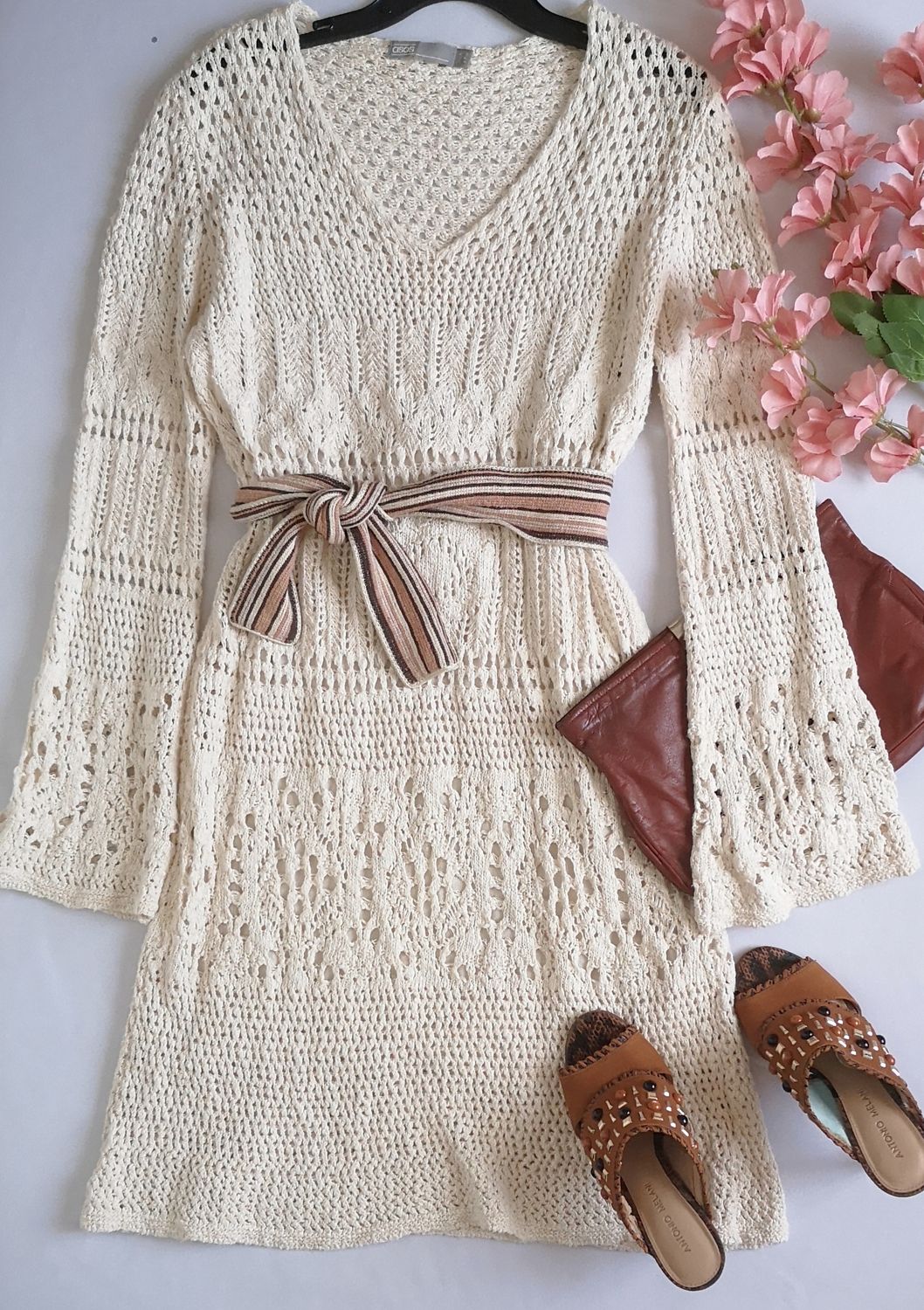 VESTIDO TIPO CROCHET INCLUYE CINCHO 💙