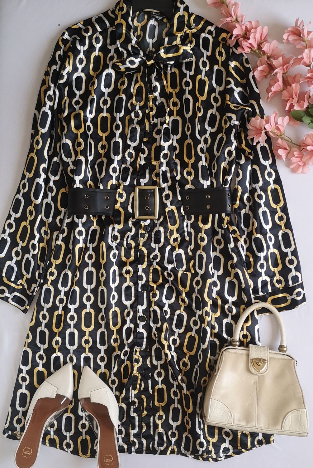 VESTIDO CAMISERO CON  CINTO PARA MOÑA INCLUYE CINCHO