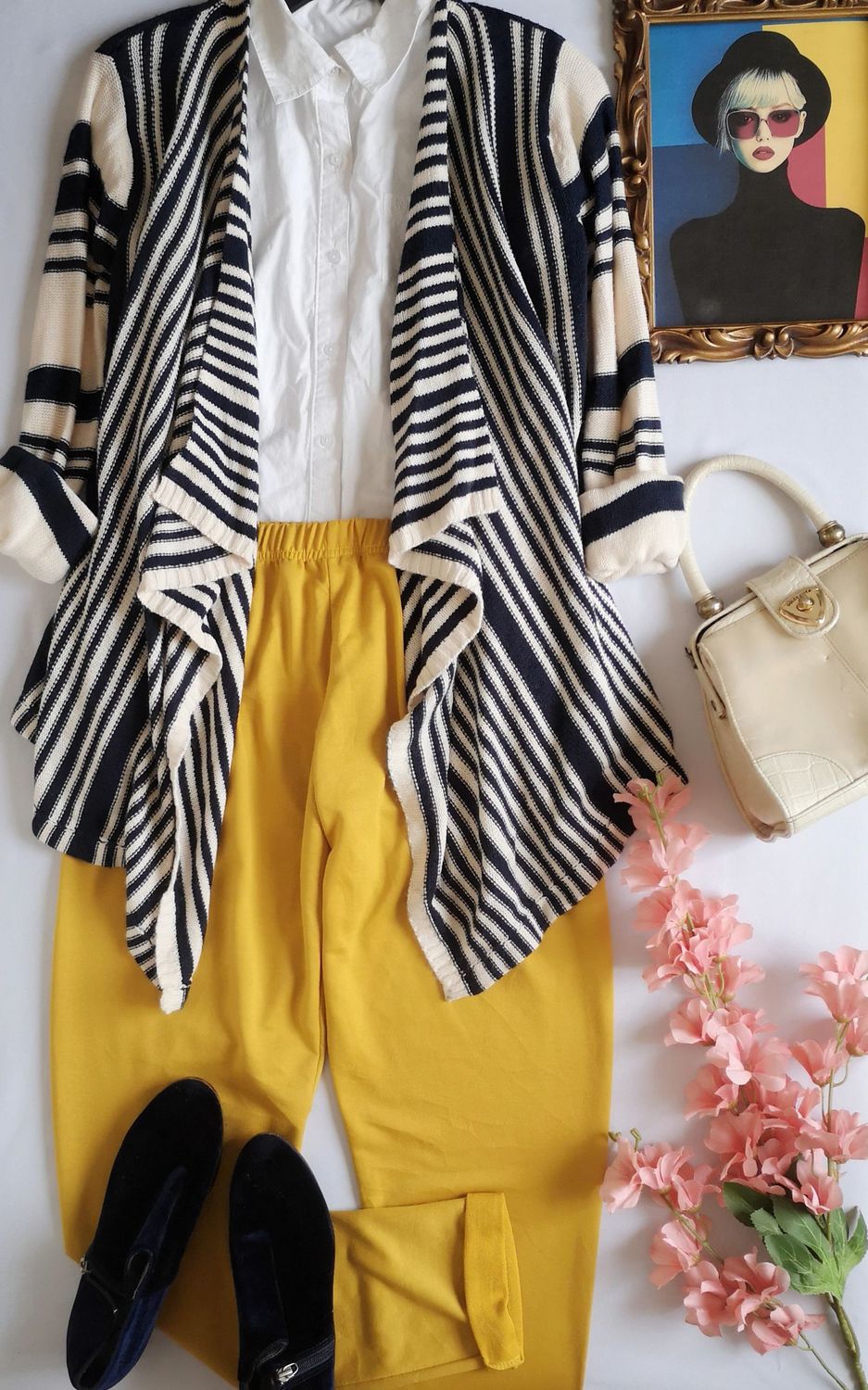 PANTALÓN TIPO PANS Y CÁRDIGAN ASIMÉTRICO