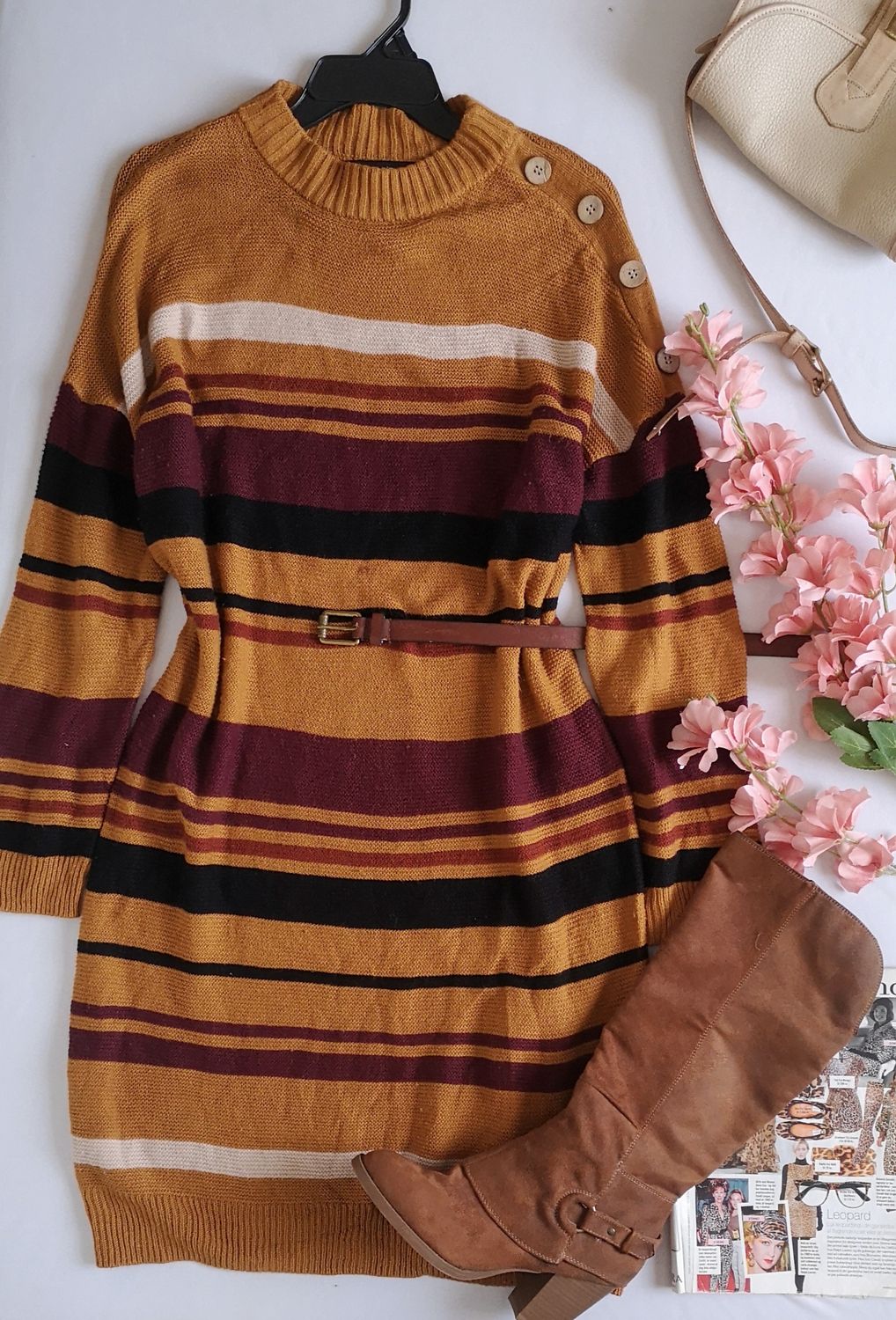 VESTIDO TEJIDO INCLUYE CINCHO 💙