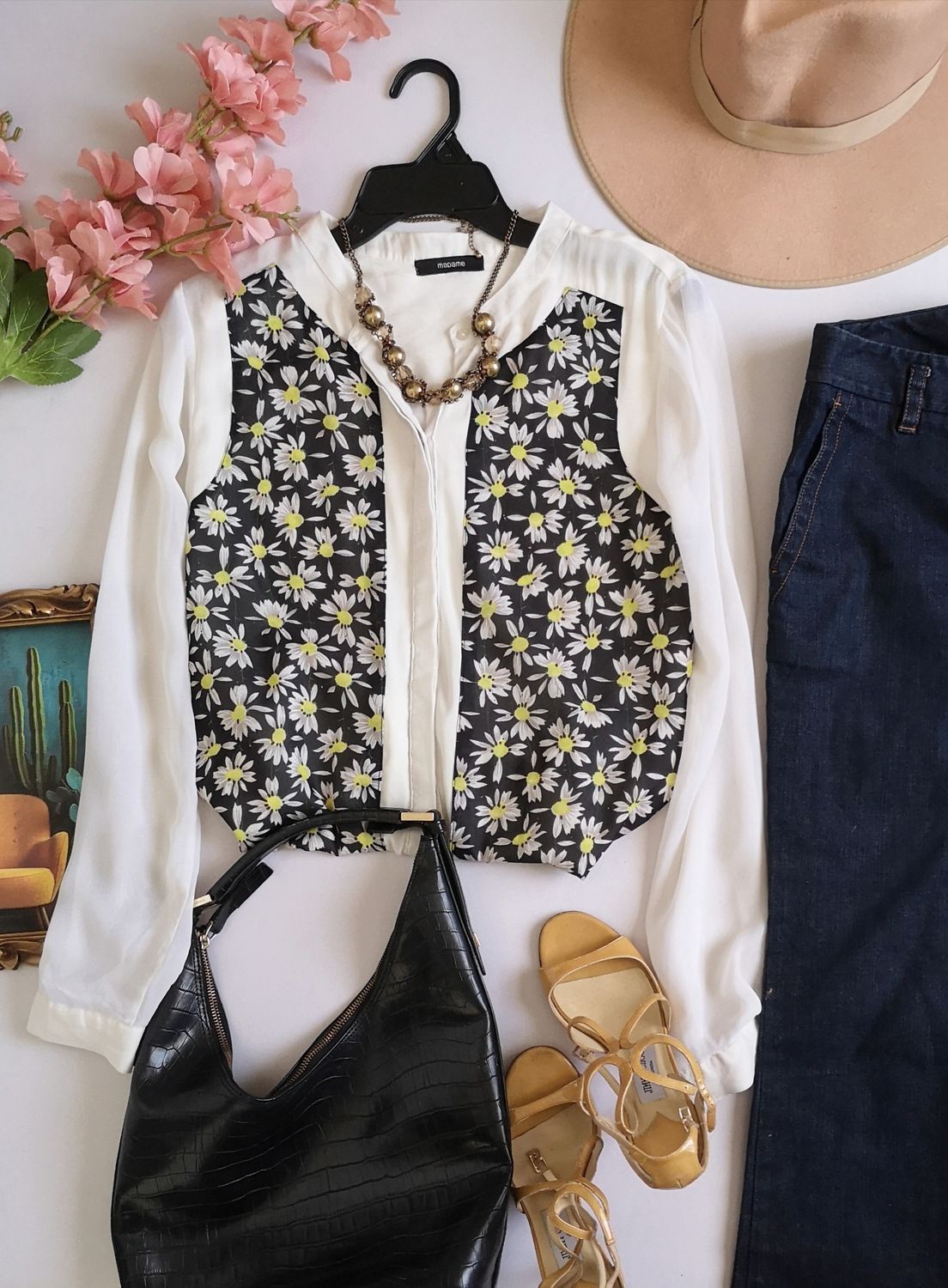 BLUSA MANGA LARGA INCLUYE COLLAR