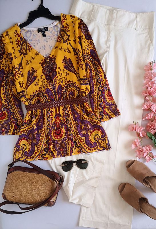 BLUSA LARGA Y PANTALÓN DE GABARDINA ❤️