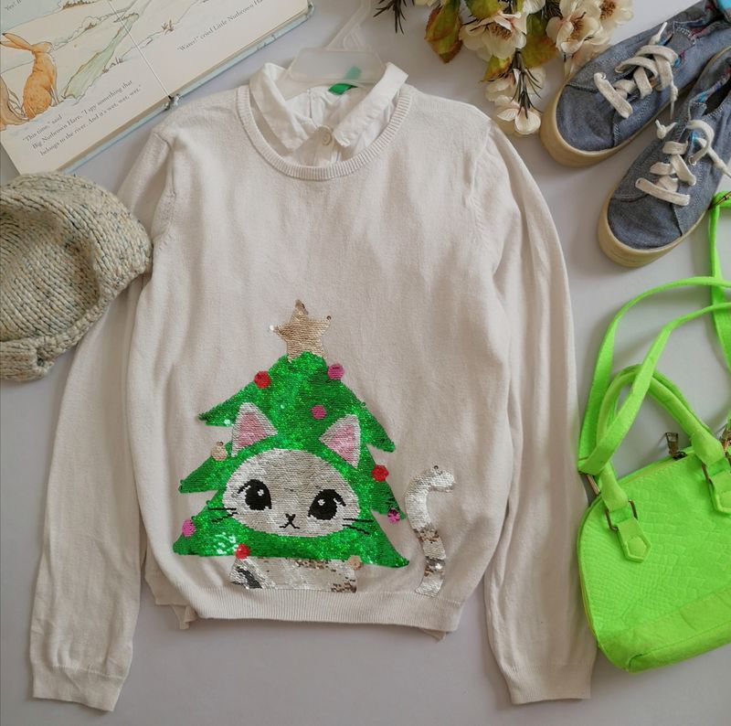 SUÉTER CON LENTEJUELAS 🎄