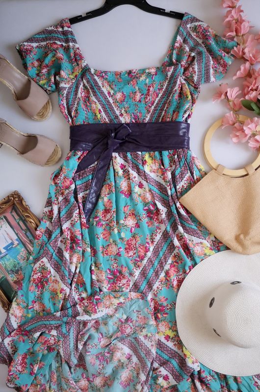 MAXI VESTIDO INCLUYE CINCHO NUEVO ⚓