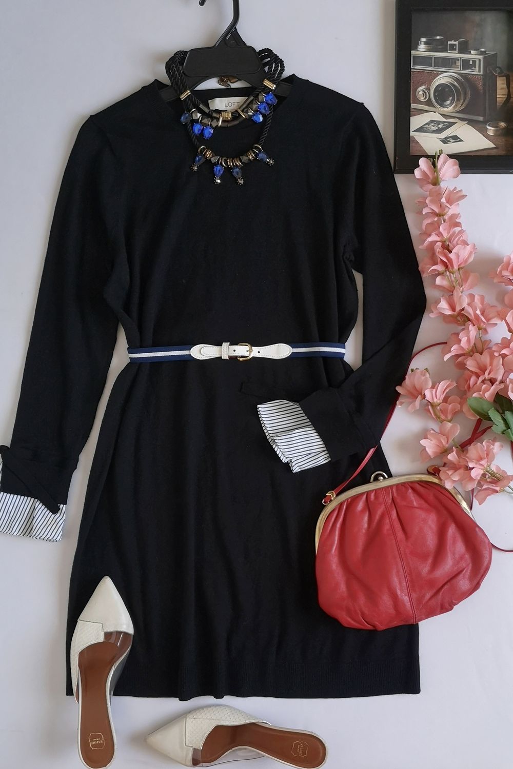 VESTIDO CUELLO REDONDO INCLUYE CINCHO