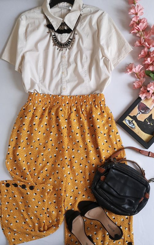 BLUSA Y PALAZZO CORTO 