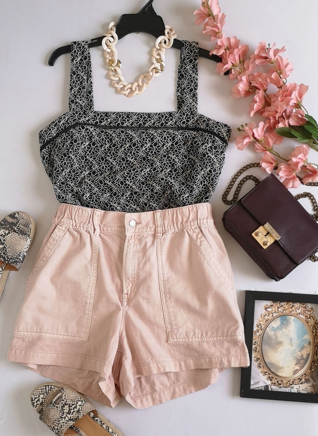 BLSUA TIPO PEPLUM CON SHORT DE LONA ❤️