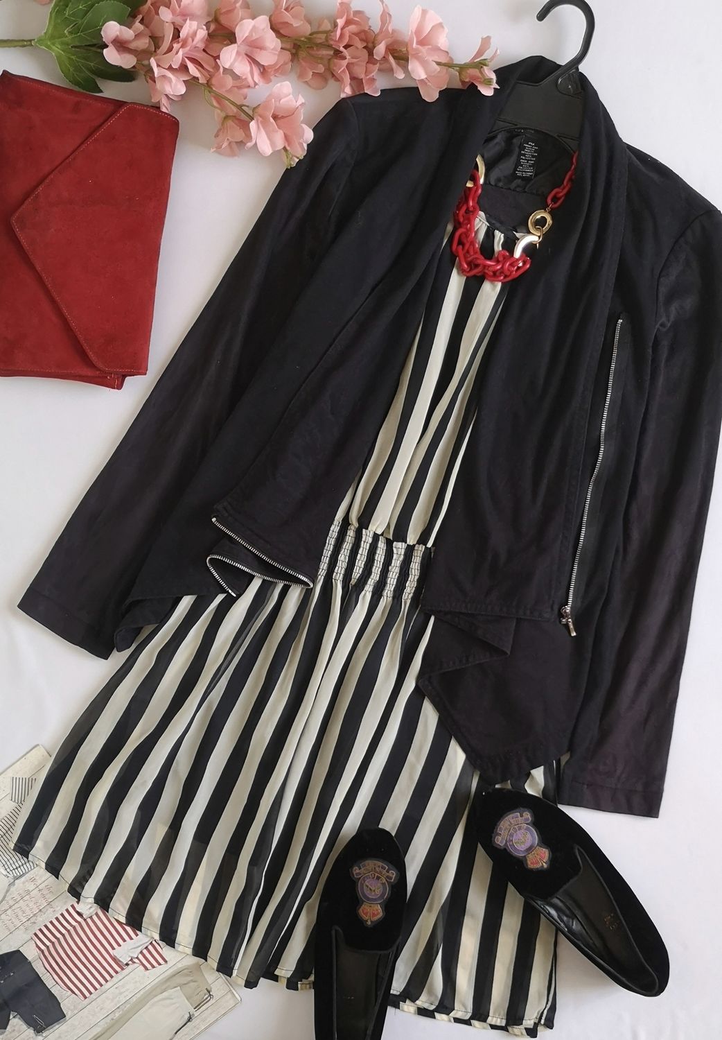 CHAQUETA ASIMÉTRICA Y VESTIDO DE CHIFÓN 💙