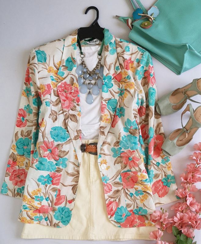 BLAZER ESTILO CUADRODO DE LINO