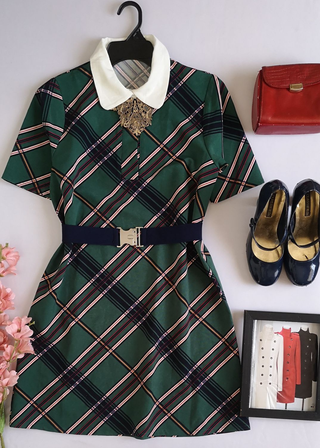 VESTIDO CORTE RECTO INCLUYE CINCHO ⚓