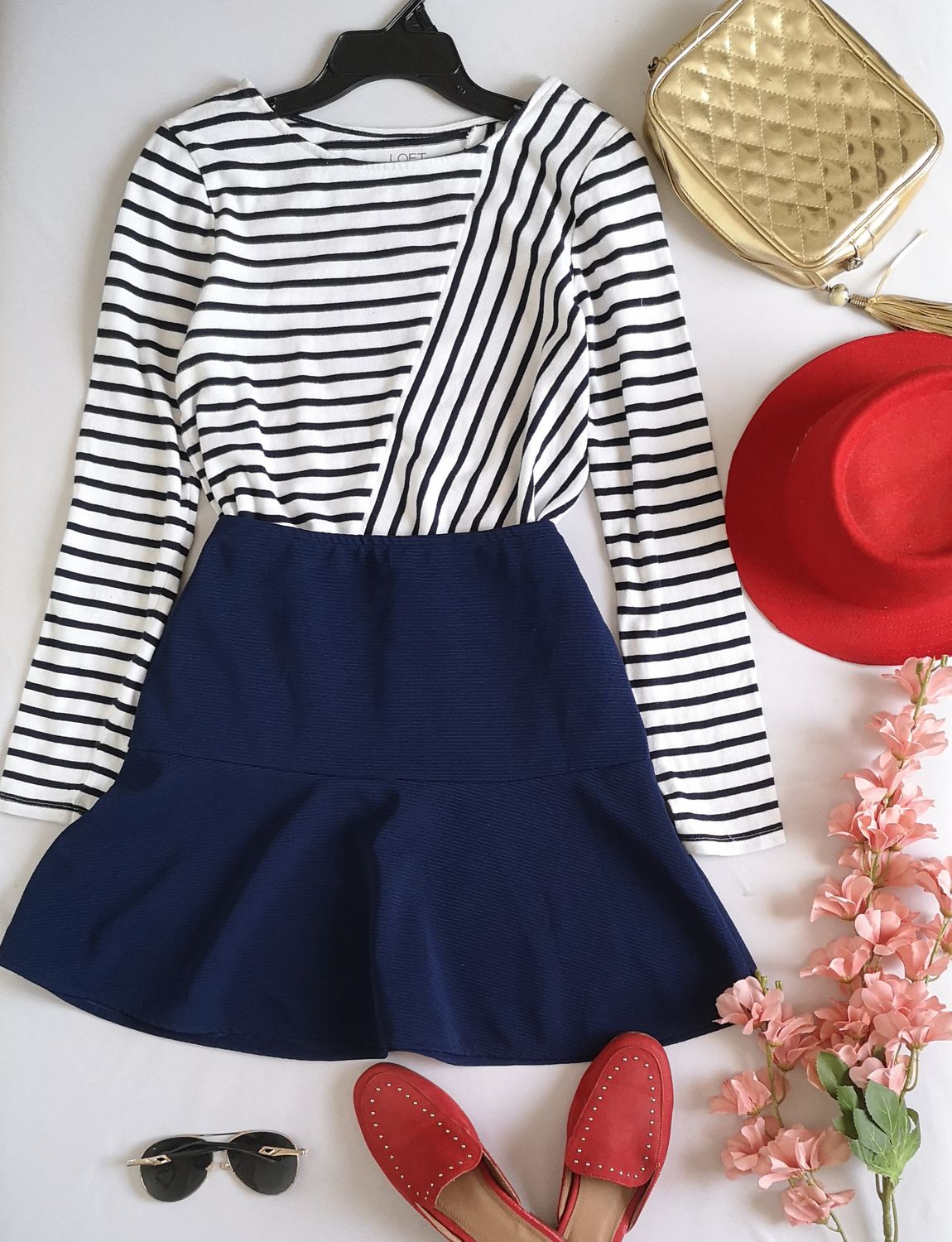 FALDA CAMPANA Y BLUSA MANGA LARGA ❤️