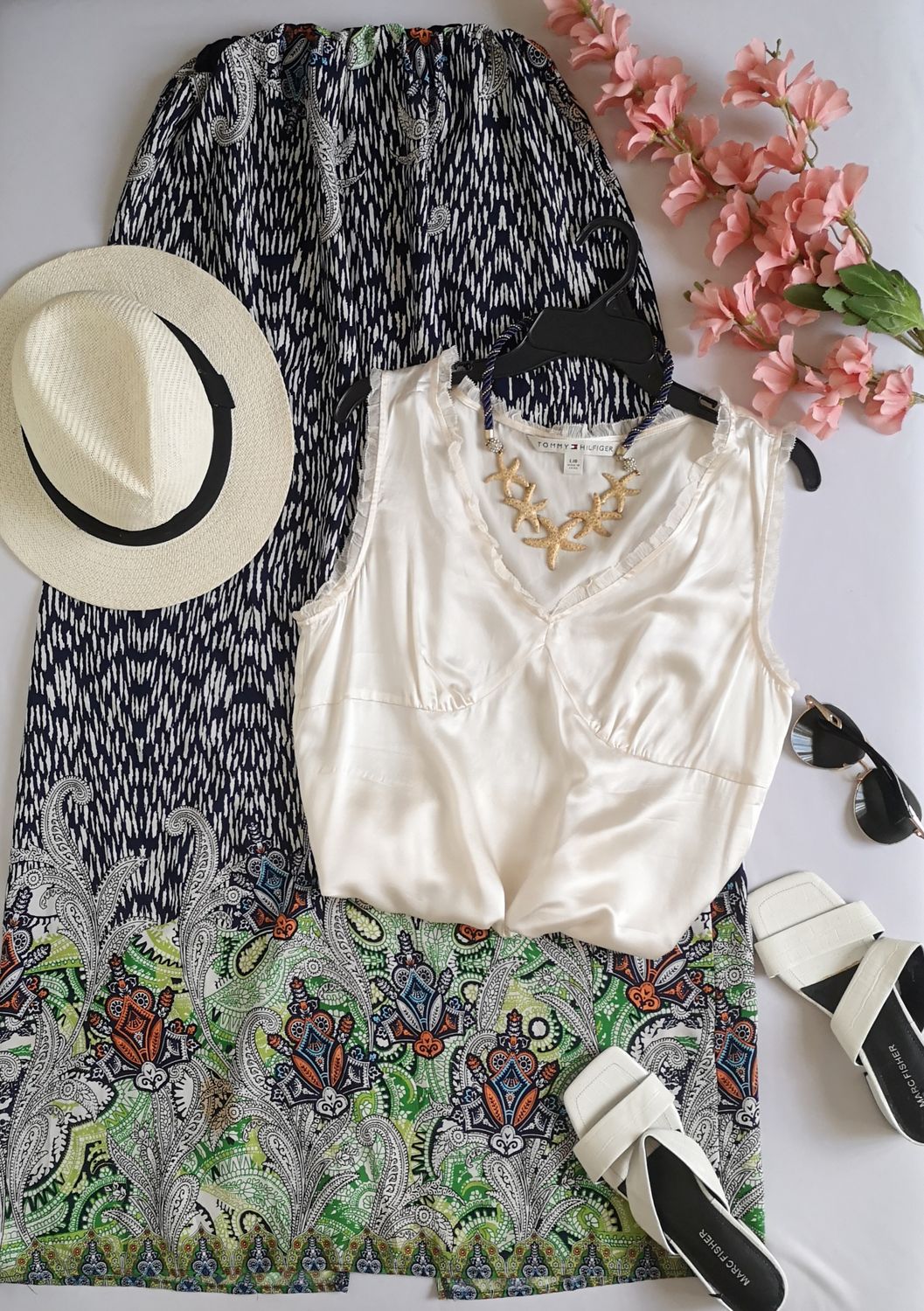 MAXIFALDA Y BLUSA TIPO SEDA  ⚓