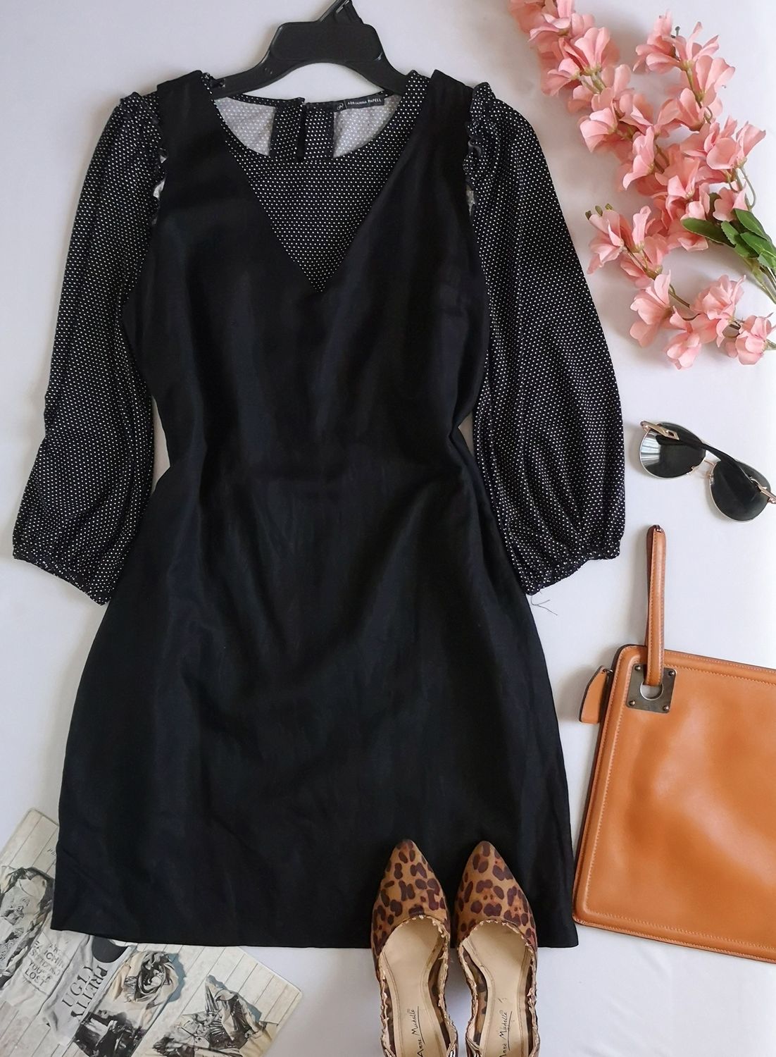 VESTIDO CON ZIPPER ATRÁS Y BLUSA MANGA 3/4 ⚓