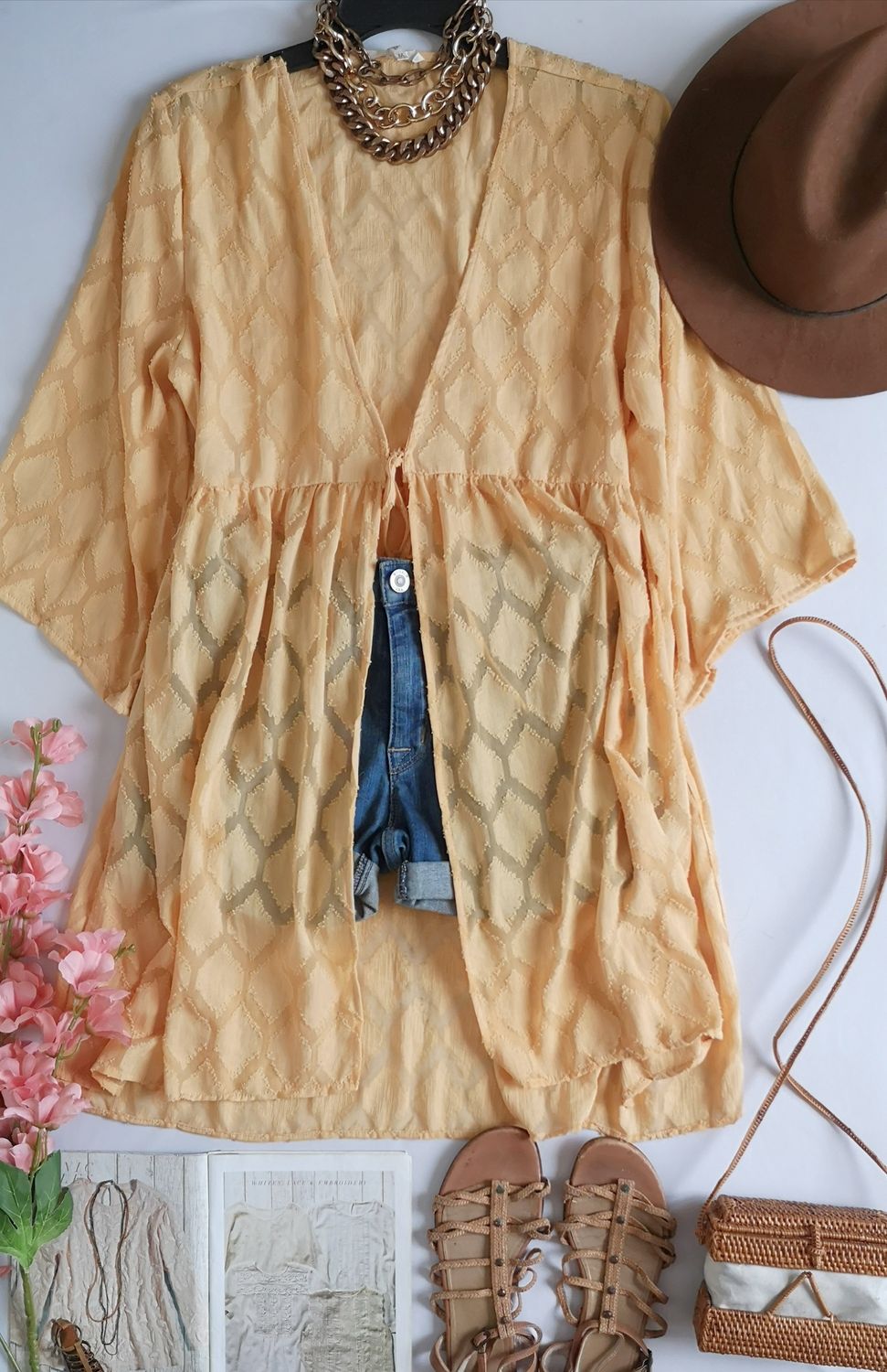 KIMONO CORRUGADO DE LA CINTURA ❤️