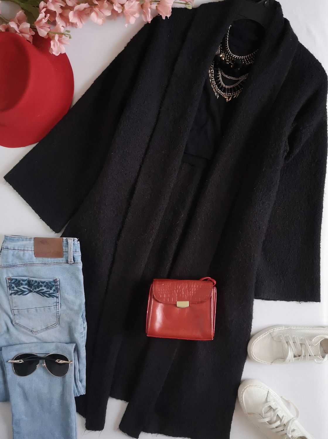 CÁRDIGAN MANGAS ANCHAS CON BOLSAS A LOS LADOS 💙