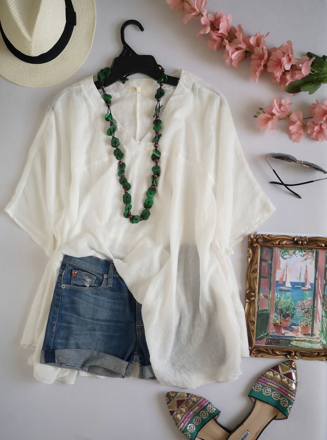 BLUSA OVER SIZE INCLUYE COLLAR