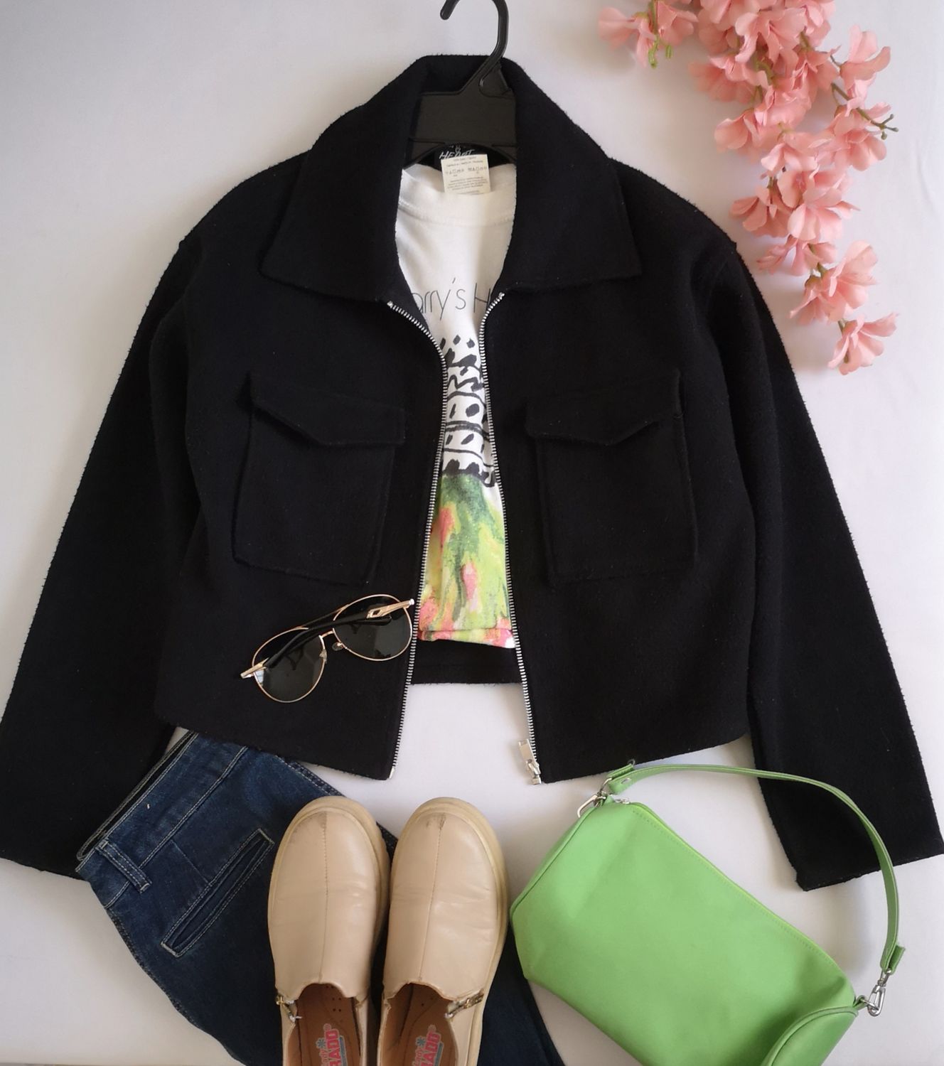 CHAQUETA CORTA CON ZIPPER 💙