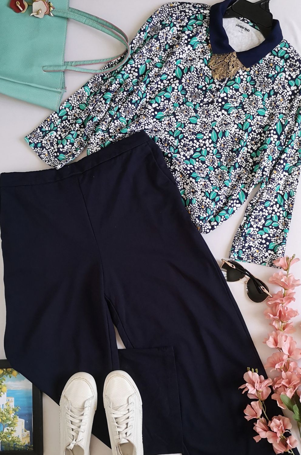 PALAZZO CORTO Y BLUSA