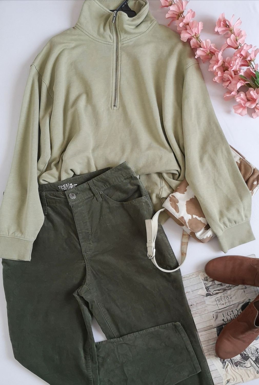 SUÉTER CON ZIPPER ADELANTE Y PANTALÓN DE TERCIOPELO ❤️