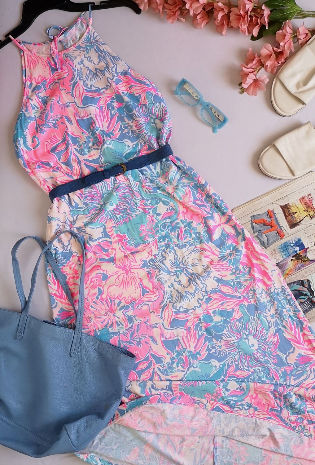 MAXIVESTIDO TIPO HALTER INCLUYE CINCHO