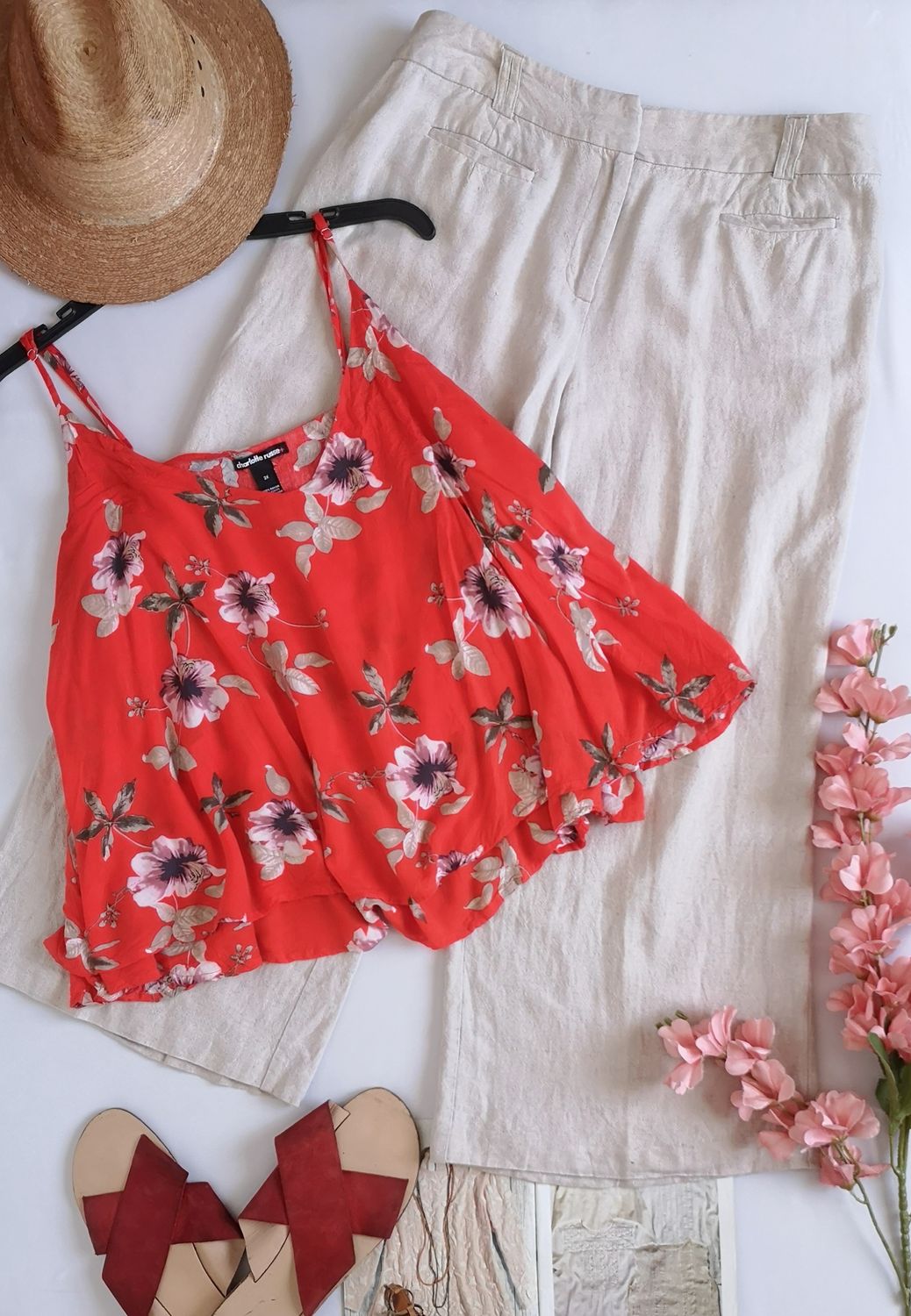 PALAZZO DE LINO Y BLUSA DE TIRANTES ⚓