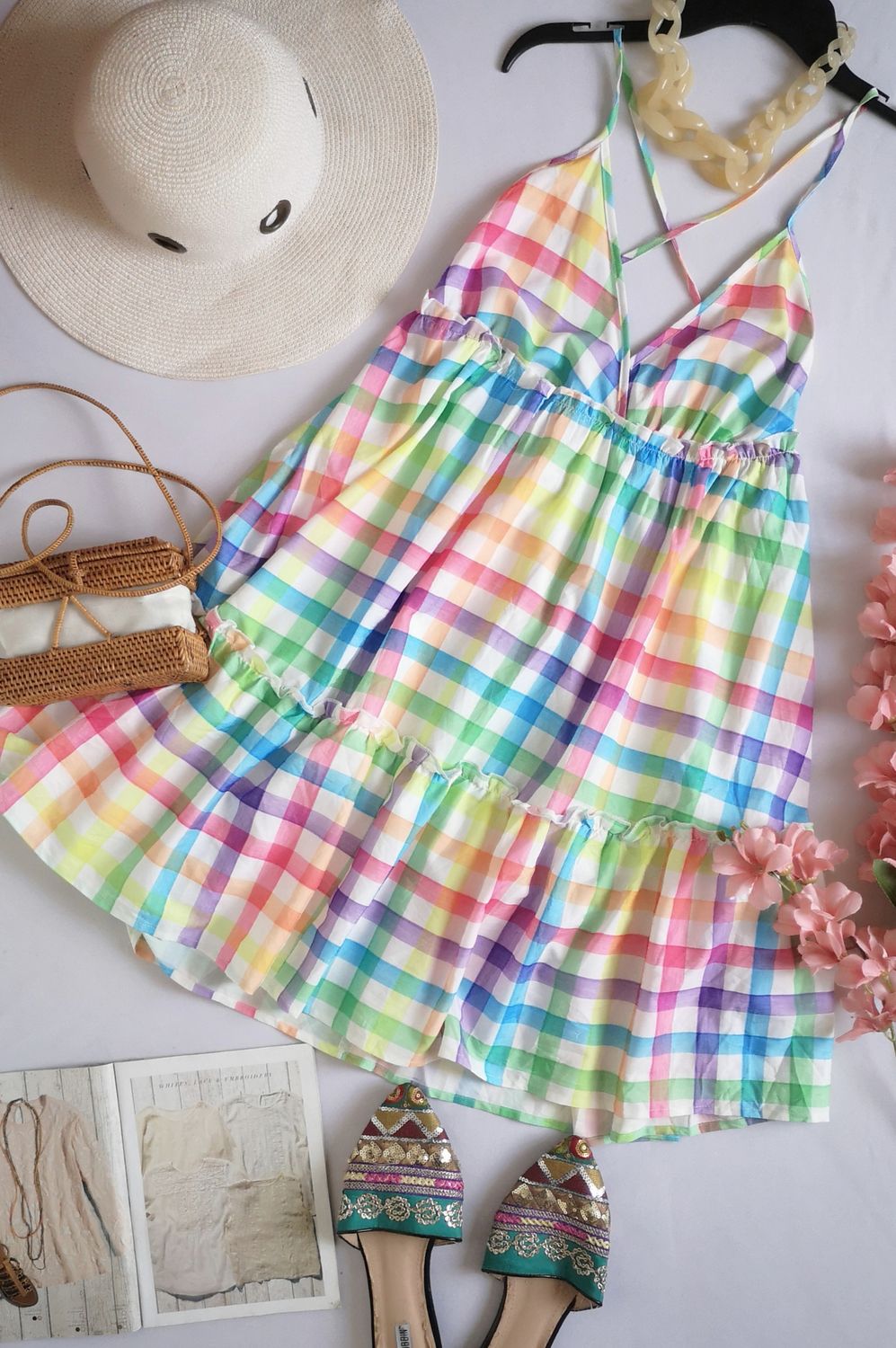 VESTIDO ABIERTO DE ATRÁS INCLUYE COLLAR ⚓